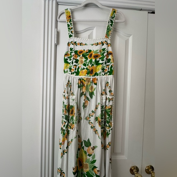 Farm Rio Papaya Salad Linen Sundress - Picture 5 of 7